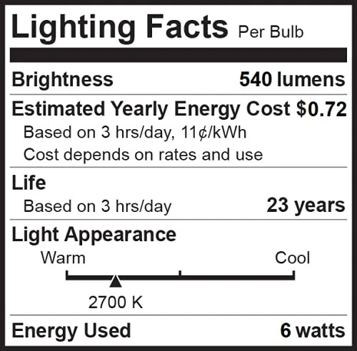 Light Bulb BR20 Light Bulbs 2700K Bright Warm White LED Bulbs 6W=50W Replacem... - Image 4 of 4
