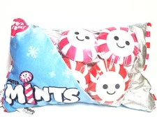 Iscream Winter Mints Candy Plush Shaped Pillow with 5 Mini Pillows Red Multi New