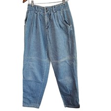 Vintage Liz Wear 80s Jeans Womens Size 8 Light Wash Pleated High Rise Mom Denim