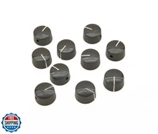 KAISH 10pcs Brown Vintage Barrel Guitar Amplifier Knob Round Knobs with Set S