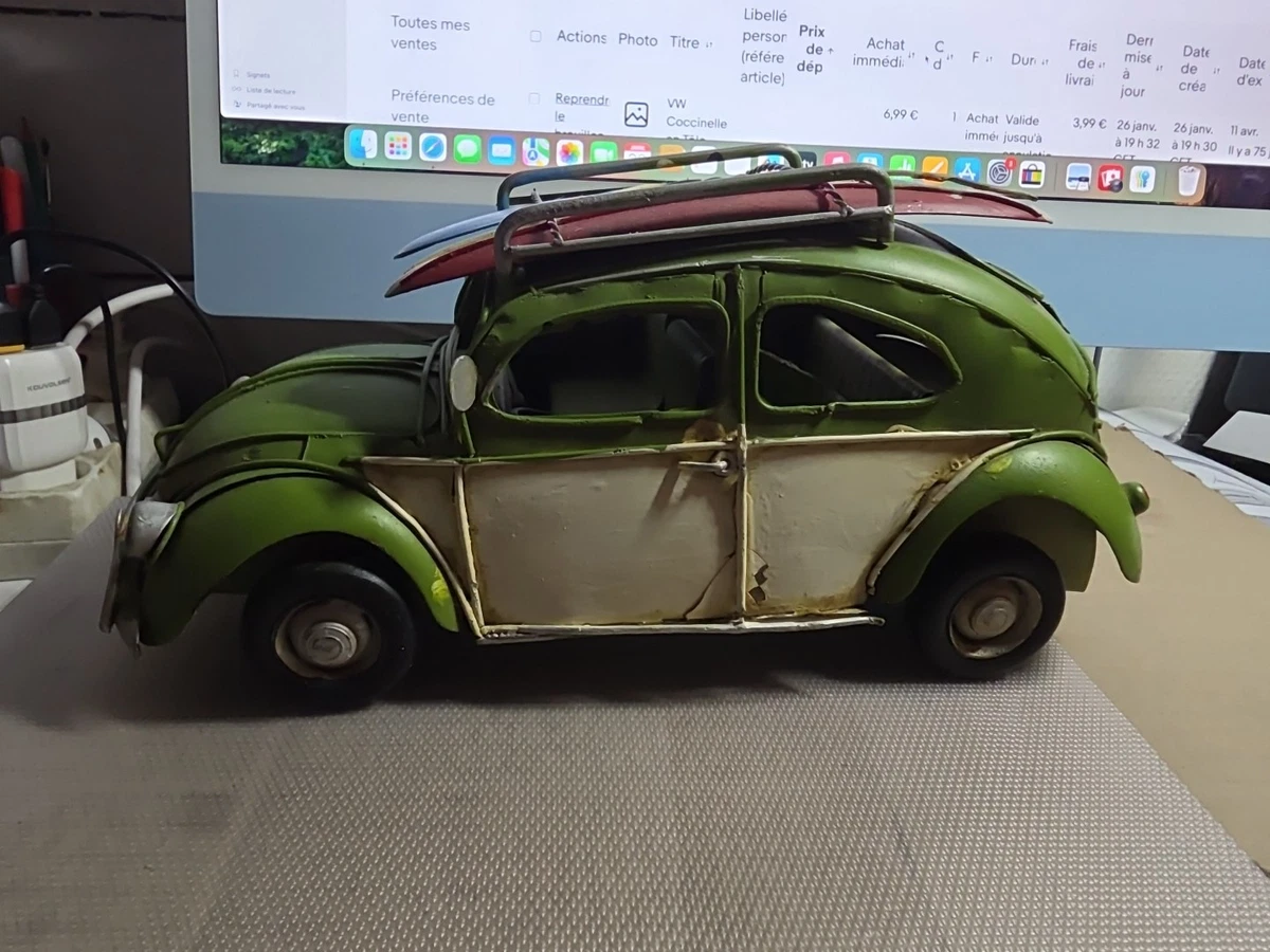 sedan voiture miniature coccinelle 20cm jouet ancien en boîte