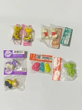 IWAKO Japanese Animal Puzzle Erasers-Giraffes Cows & More-Vintage New In Package