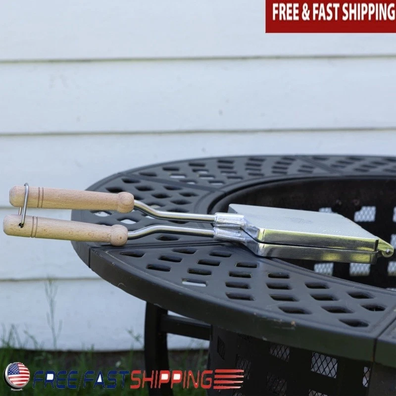 Stovetop Panini Press Sandwich Maker Portable Outdoor Grill Toasting Tool New