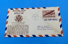 1941 15c Transport Plane C28 FDC Baltimore Convention Station Linprint FDOI 8/19