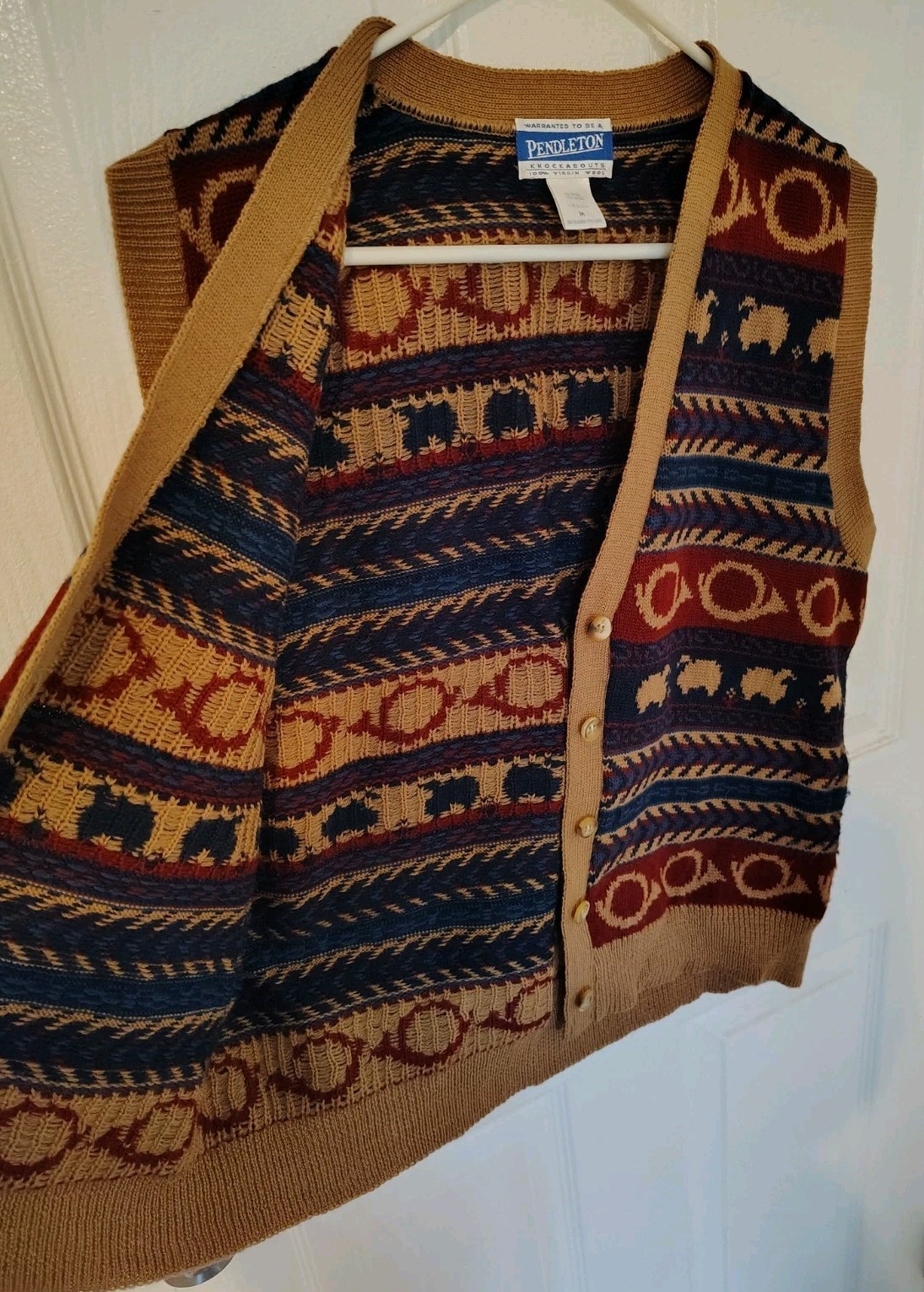 Vintage Pendleton Knockabouts Wool Button Up Vest… - image 6