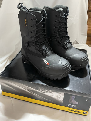 NEW BRP Ski-Doo TEC+ 600g PrimaLoft Snow Boots Black Waterproof