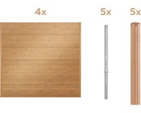 Zaun Set Alberts Palitio Zum Einbetonieren ProfilhöHe 30 Cm 8 M X 180 Cm Hellbra