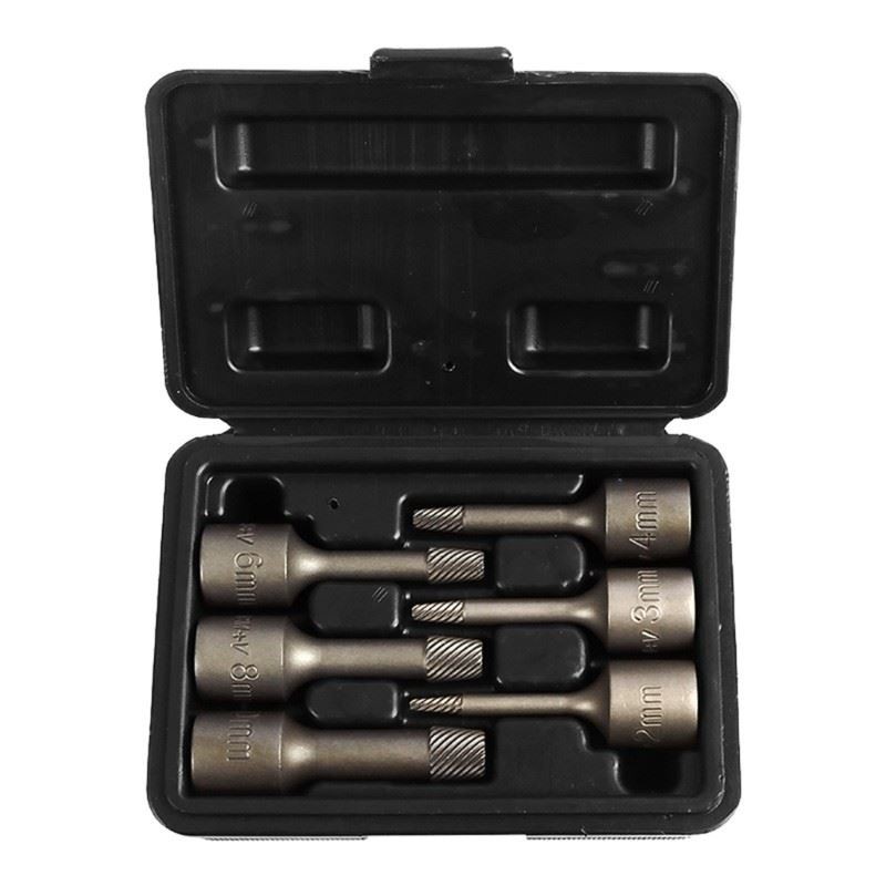 6Pcs Damaged Screw Extractors Set Stripped Screw Extractors Set for Broken Bolt