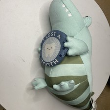 Pillowfort 12" Mint Green Alligator I LOST A TOOTH Kids' Plush Milestone Animal