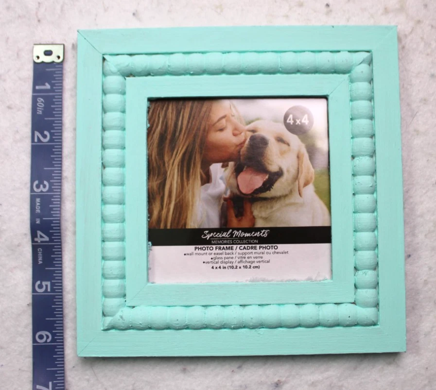 СПЕЦИАЛЬНЫЕ МОМЕНТЫ деревянный бусина фоторамка 4 «x 4» вручную матовый новом зеленый новый - Изображение 4 из 4