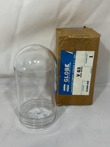Vintage NOS 1986 Crouse Hinds Heat Resistant Glass Globe V63 7" NIB