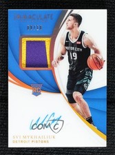 2018-19 Panini Immaculate Rookie Gold 8/10 Svi Mykhailiuk #135 Patch Auto j6a