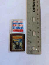 The Scream Painting B Side Label Sticker - UV/Water Resistant