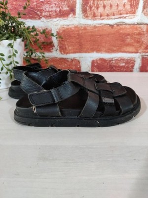Zara Kids Sandalen schwarz Leder UK Kinder 8,5 Schuhe