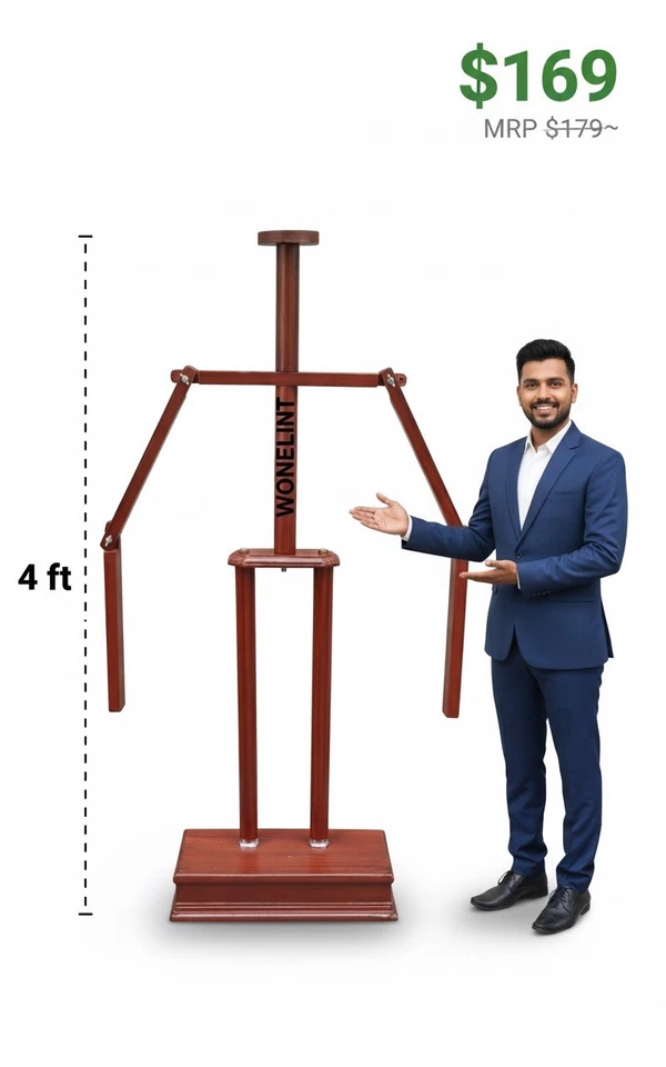 Средневековый деревянный доспехи дисплей стойка - твердый рыцарь кольчуга и шлем держатель - Изображение 2 из 4