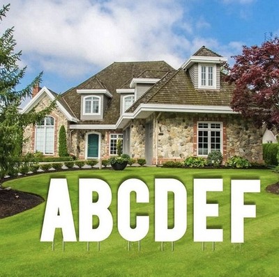24 In Alphabet Yard Sign Letters, Font, 26pc Yard Card Business, Red