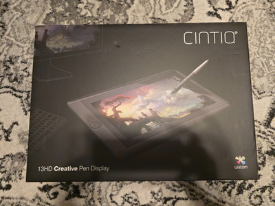 Wacom Cintiq 13HD Creative Pen Display Tablet With Cord, Stand, Pen + Holder