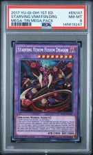 2017 YU-GI-OH! MEGA-TIN MEGA PACK 1ST EDITION STARVING VENOM FUSION DRAGON PSA 8