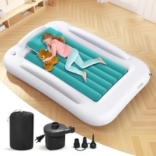 Inflatable Toddler Travel Bed - 60 Inches Portable Toddler Bed for Travel wit...