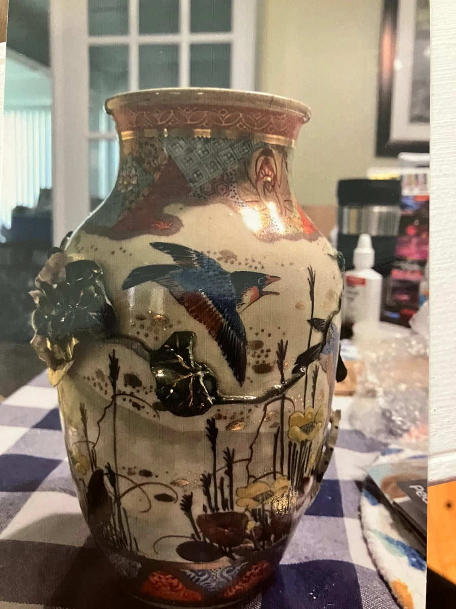 陶瓷日本古董花瓶| eBay