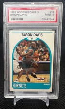 1999 Hoops Decade X - Baron Davis #31 (RC) - PSA 9