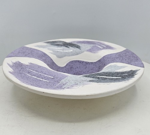 Art Pottery Nancy Grimsley Purple Gray Bowl, joint tray, Contempory Clay Designs - Picture 12 of 12