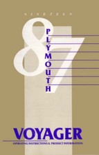 1987 Plymouth Voyager Owners Manual