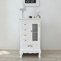 White French Style Cabinet Antique Hallway Sideboard Storage Chic Room Furniture White French Style Cabinet Antique Hallway Sideboard Storage Chic Room Furniture