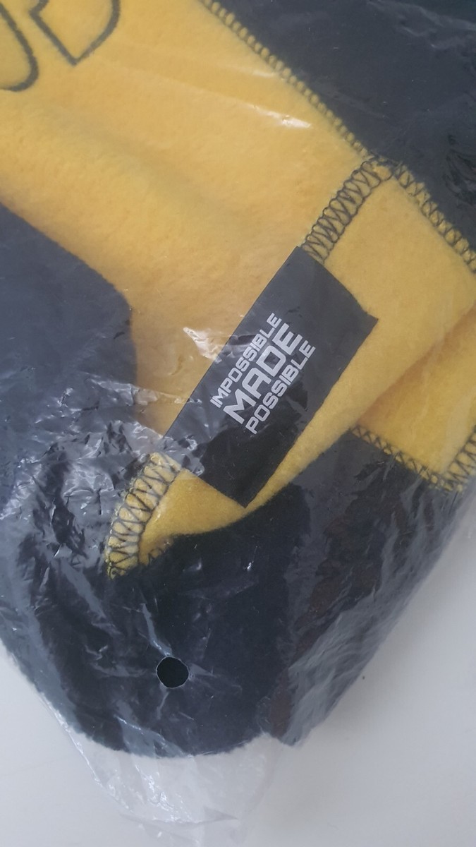 新品 18FW Supreme Polartec Scarf FW18 Supreme Polartec Scarf navy / yellow New With Tag