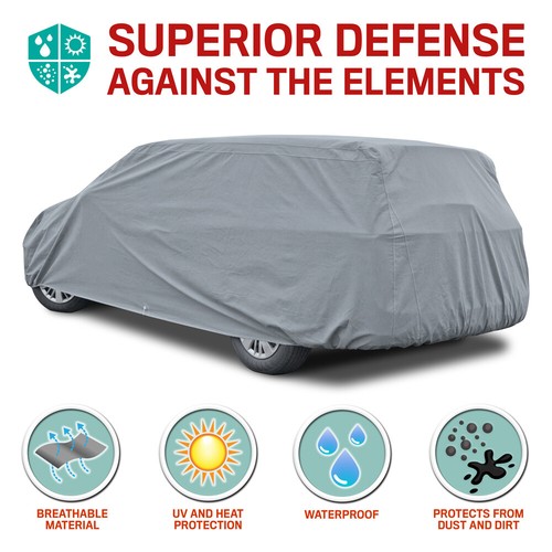 Multi-Layer Genuine Waterproof SUV/Van Cover for Auto Car Protect All Weather 2X - Picture 17 of 25