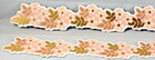 Peach Flowers Leaves Gold Foil Accent K&Company 4 pc Cardstock Stickers