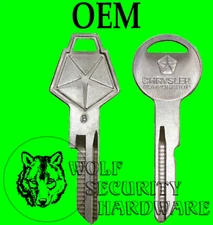 Lot of 2 Chrysler Mopar Logo OEM Ignition Door Y152 Trunk Y149 Key Blanks