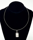 Sterling Silver 925 Mother of Pearl Pendant on 925 Choker Necklace