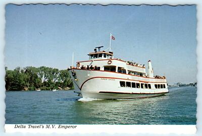 California Delta, CA ~ Delta Travel's M.V. EMPEROR  1979 ~ 4''x6''  Postcard