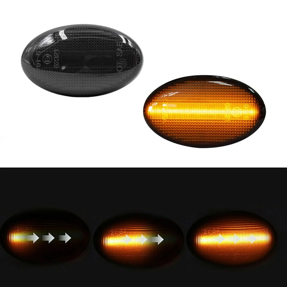 For 08-19 Subaru Forester Impreza Dynamic Smoke LED Side Marker Blinker Lights - Image 4 of 4