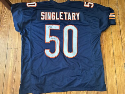 Mike Singletary Signed Auto Custom Bears Jersey INSCRIBED HOF - Main Image