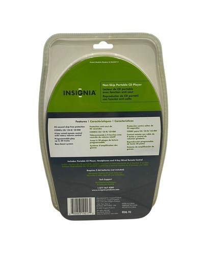 Insignia Non-Skip Portable CD Player IS-PA040717 Brand New Sealed - Picture 2 of 4