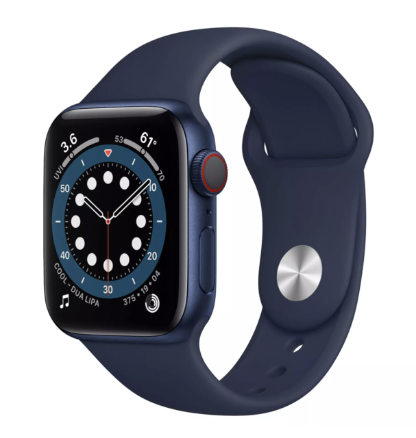 Apple Watch Series 6 40mm Blue Aluminum Case with Deep Navy Sport Band (GPS+ Cellular) for sale online | eBay