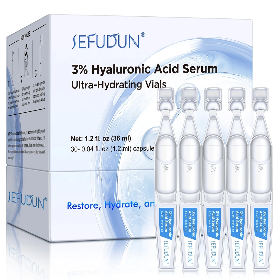 Ultra Hydrating Serum 3% Hyaluronic Acid Anti-Aging serum for face Single Vials - Image 3 of 4