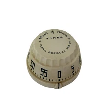 Maid Of Honor Kitchen Timer Sears Roebuck Co Vintage 1960s Round Plastic & Steel