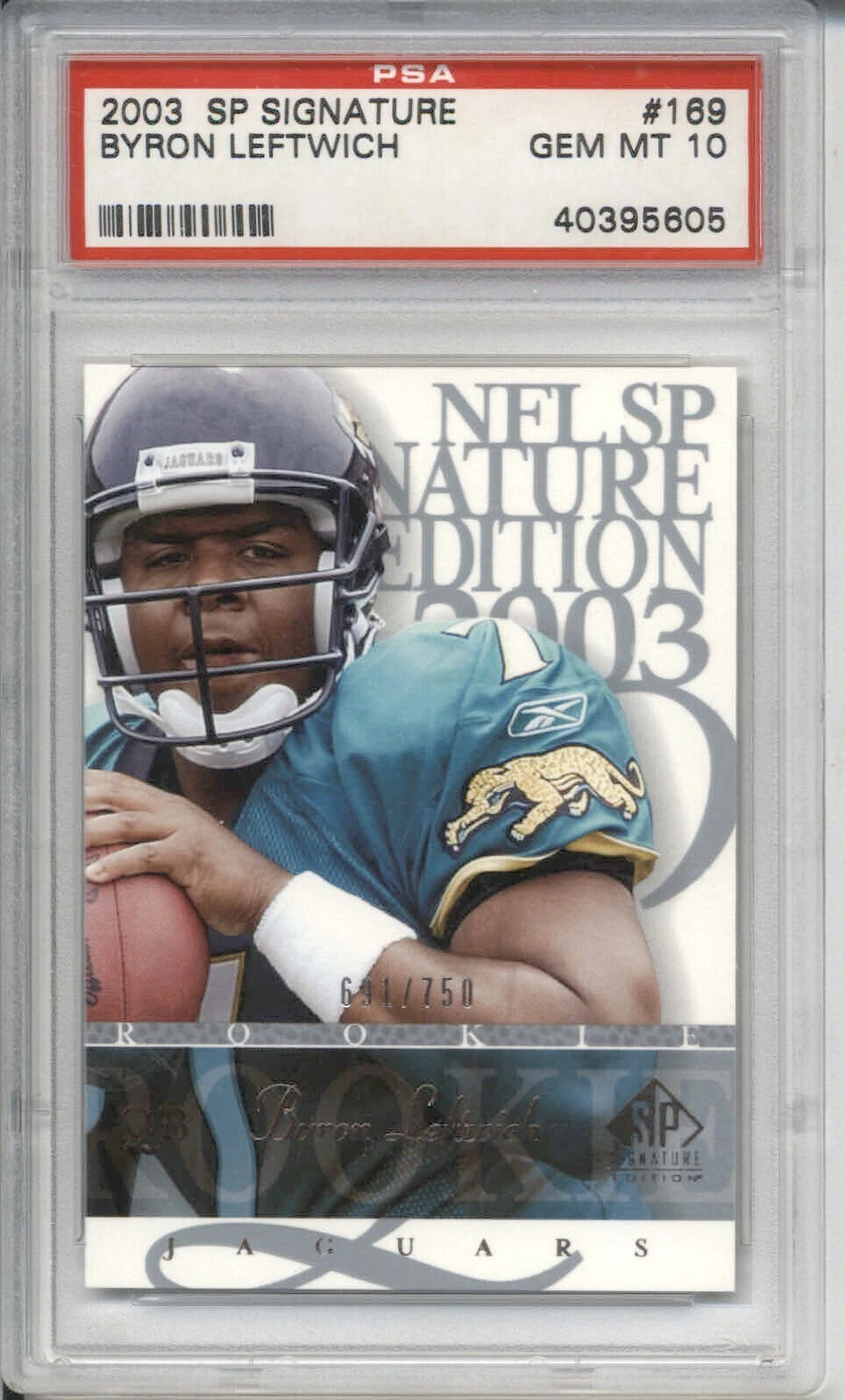 Byron Leftwich SP Signature #169 Base