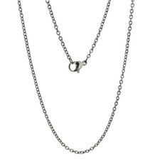 2mm Stainless Steel Rolo Cable Chain Necklace 16" 18" 20" 22" 24" Lobster Clasp