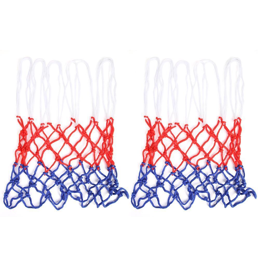 Image of 2pcs Standard Tri-Color Waterproof Basketball Hoop Net for Outdoor Sports