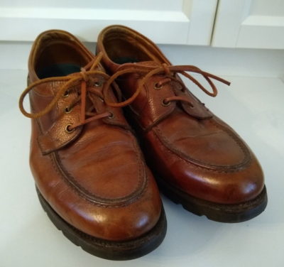 Allen Edmonds Brown Leather Lace-Up Oxfords Black Collar Vibram Soles Men’s 10 D Allen Edmonds Brown Leather Oxford Men main image 4