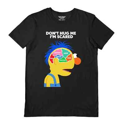 Don't Hug Me I'm Scared T-Shirt - Official Brain Black S/Sleeve Tee in 5 sizes