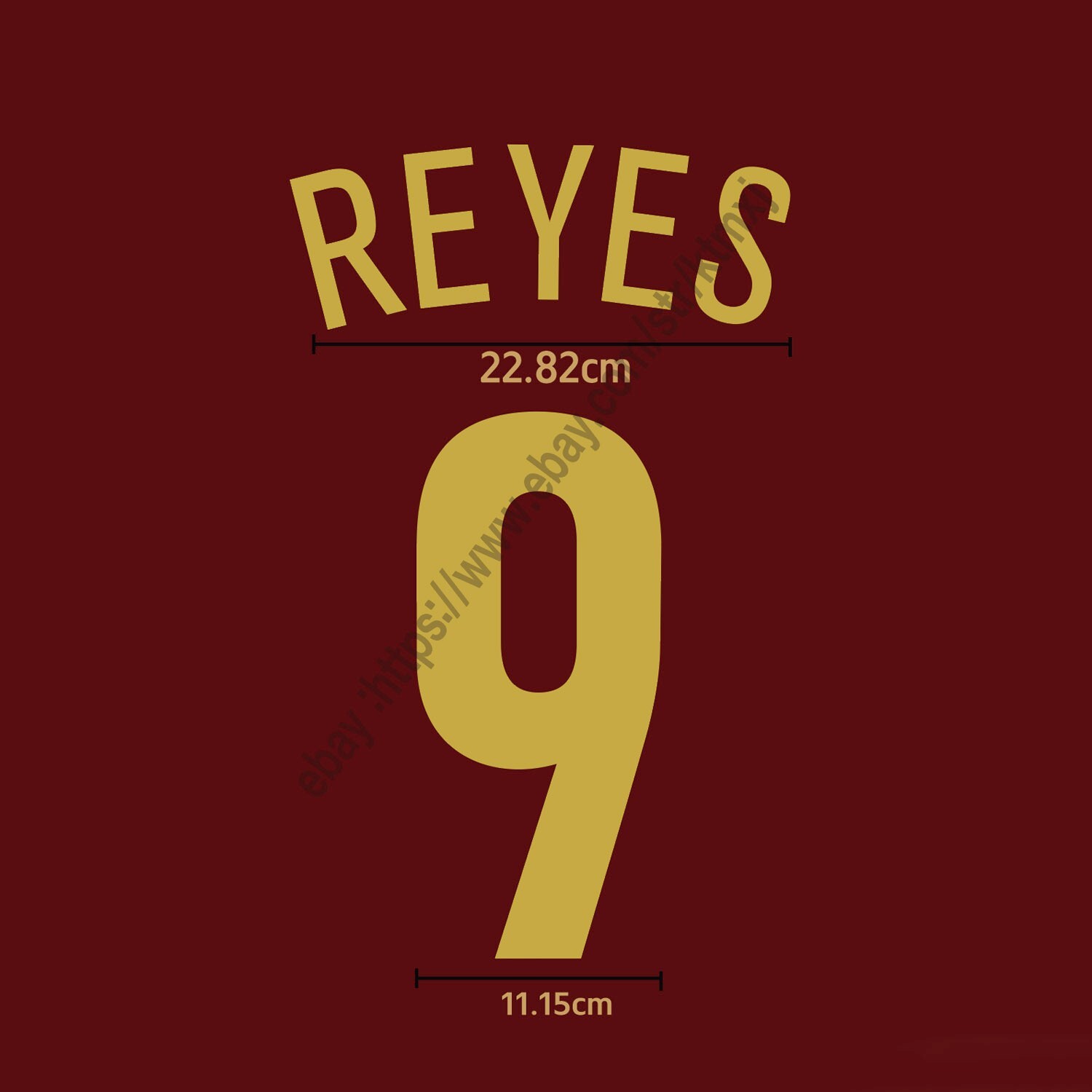 Arsenal 05/06 Home Ucl Name Set Reyes #9 | Champions League Heat Transfer