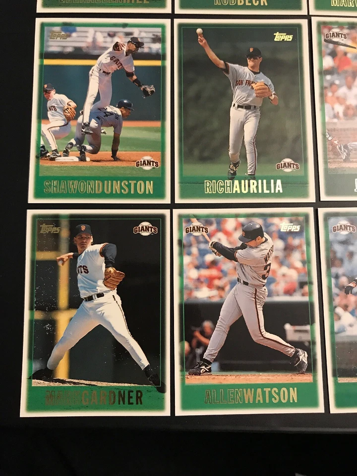 1997 Topps Gigantes de San Francisco Juego Completo de Equipo (13) Bonos, Bill Mueller RC Foto 2 de 4