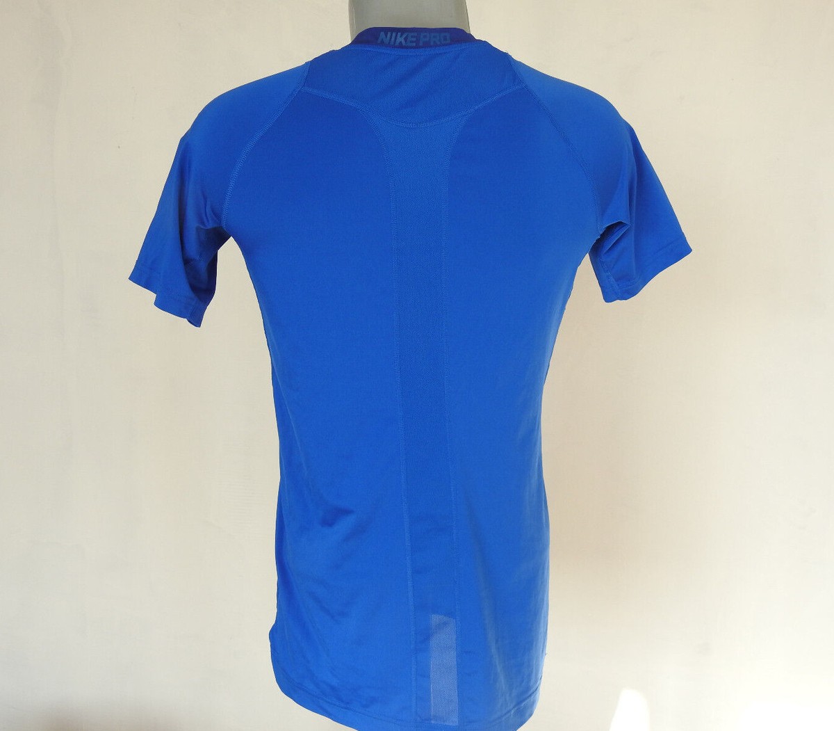 Nike Pro Combat Blue Compression T-Shirt Size L Jersey Crew Neck