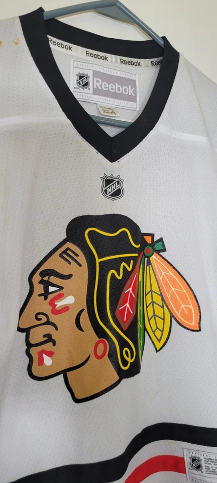 Camiseta deportiva de hockey mediana para jóvenes Chicago Blackhawks Patrick Sharp Reebok Premier NHL Foto 4 de 4