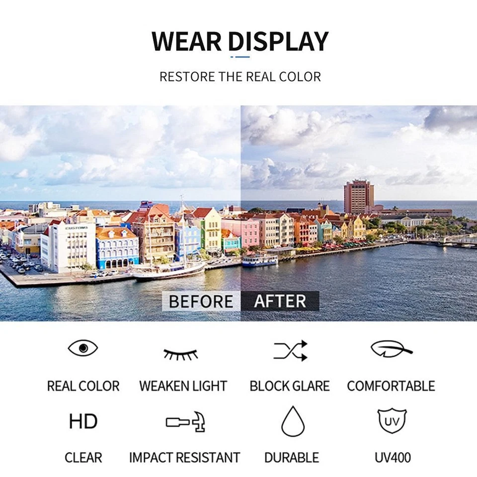 UV400 Protection Rimless Rectangle Sunglasses Y2K Eyewear  for Women & Men - image 4 of 4